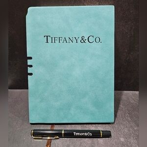 Tiffany & Co. Tiffany Blue Suede-Feel Notebook + Pen Set Brand New!